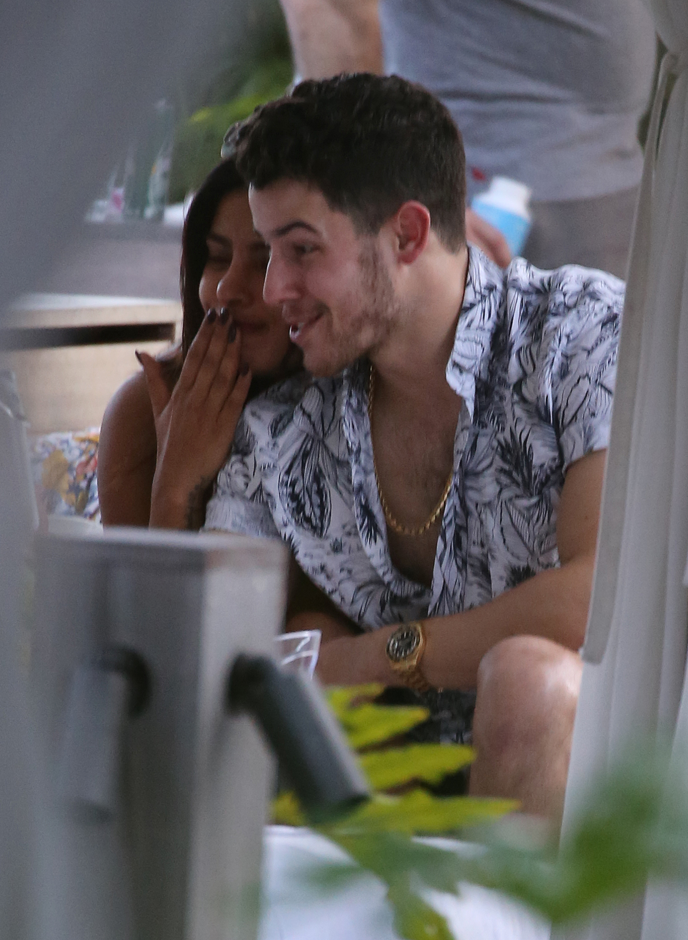 nick-jonas-priyanka-chopra-pool-snuggle-miami