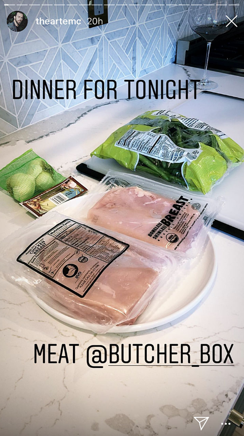 Artem Chigvintsev's dinner