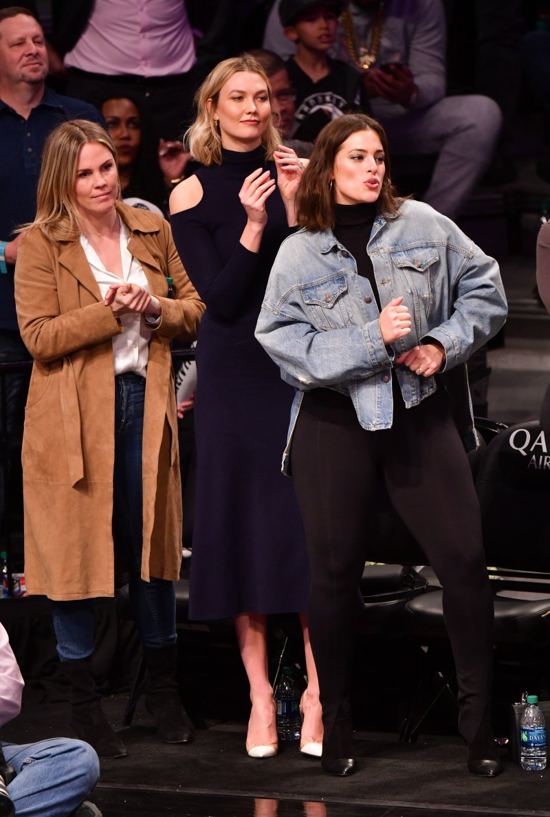 Ashley Graham attends Milwaukee Bucks v Brooklyn Nets game at Barclays Center on April 1, 2019 in New York City.