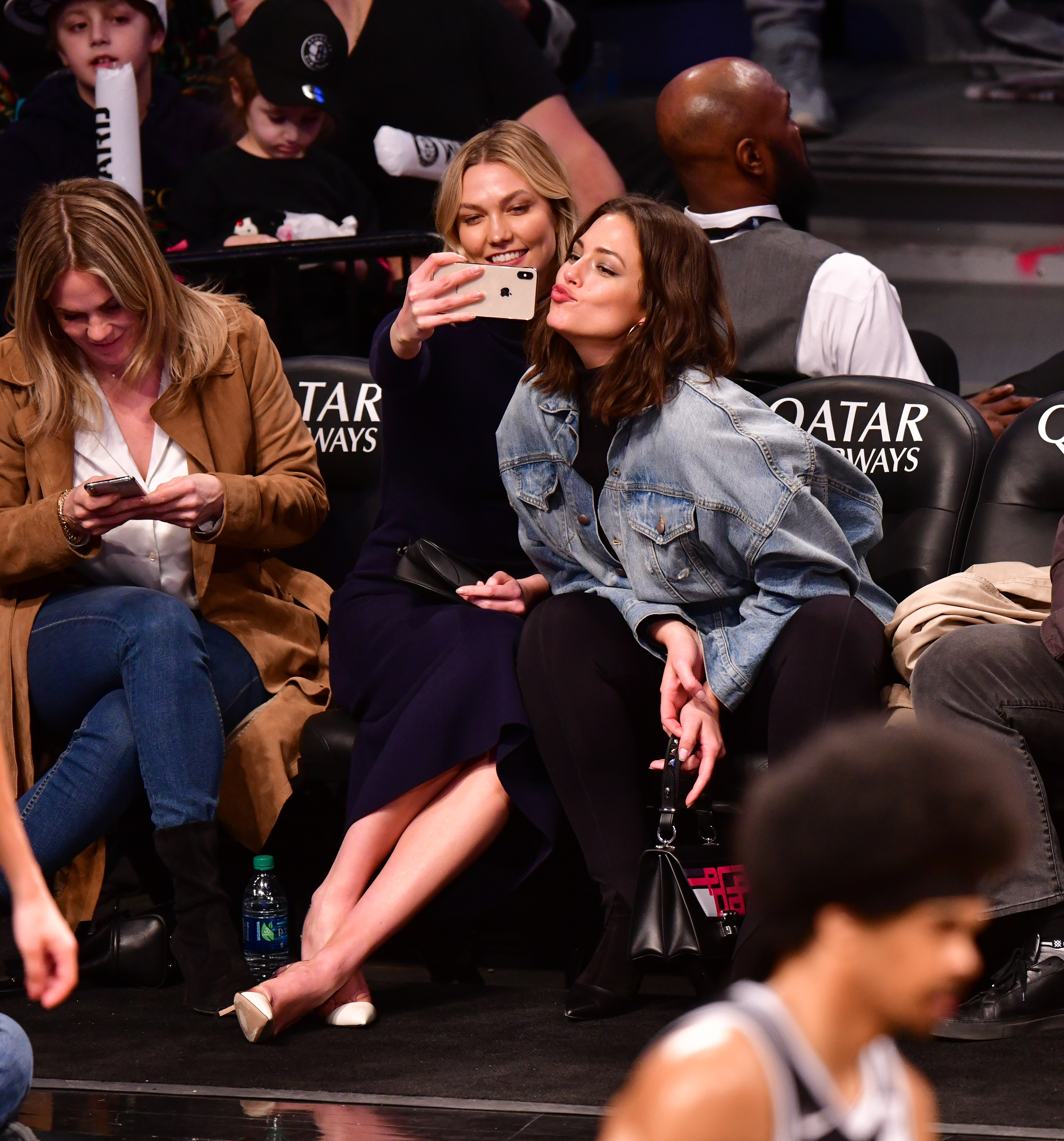 Ashley Graham attends Milwaukee Bucks v Brooklyn Nets game at Barclays Center on April 1, 2019 in New York City.
