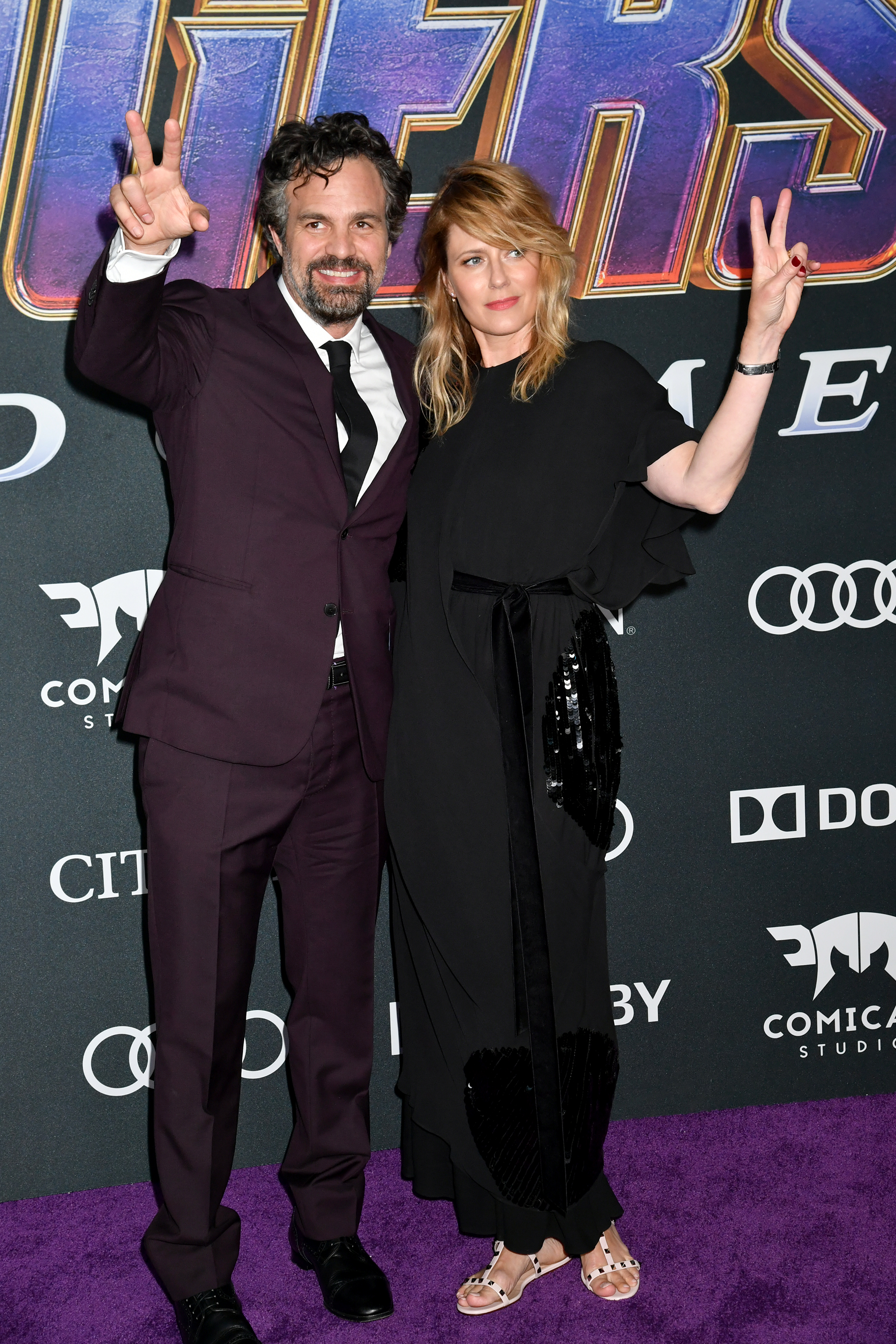 Mark Ruffalo and Sunrise Coigney attends the World Premiere of Walt Disney Studios Motion Pictures "Avengers: Endgame" at Los Angeles Convention Center on April 22, 2019 in Los Angeles, California.