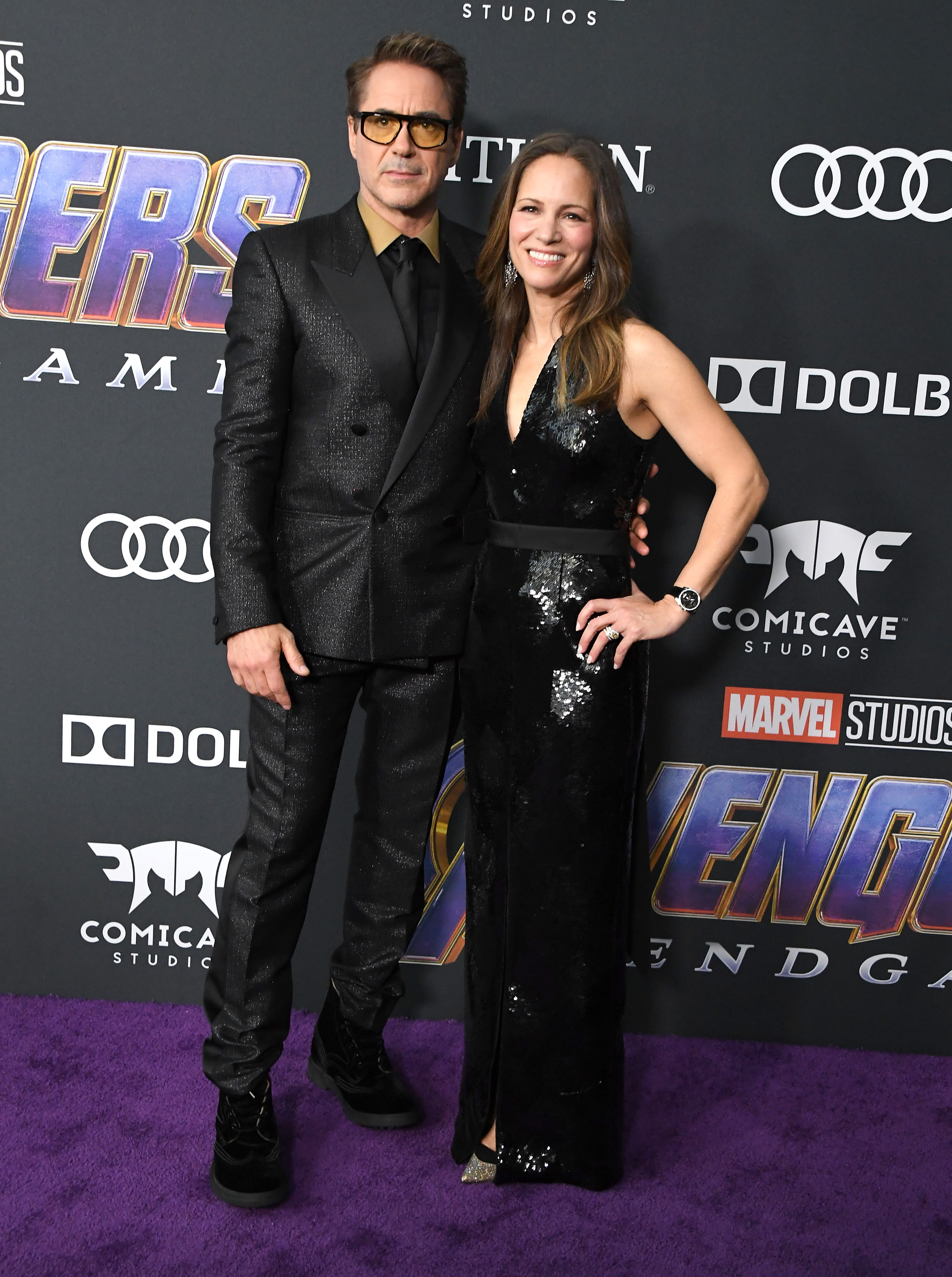 Susan Downey, Robert Downey Jr. arrives at the world premiere Of Walt Disney Studios Motion Pictures "Avengers: Endgame" at Los Angeles Convention Center on April 22, 2019 in Los Angeles, California.