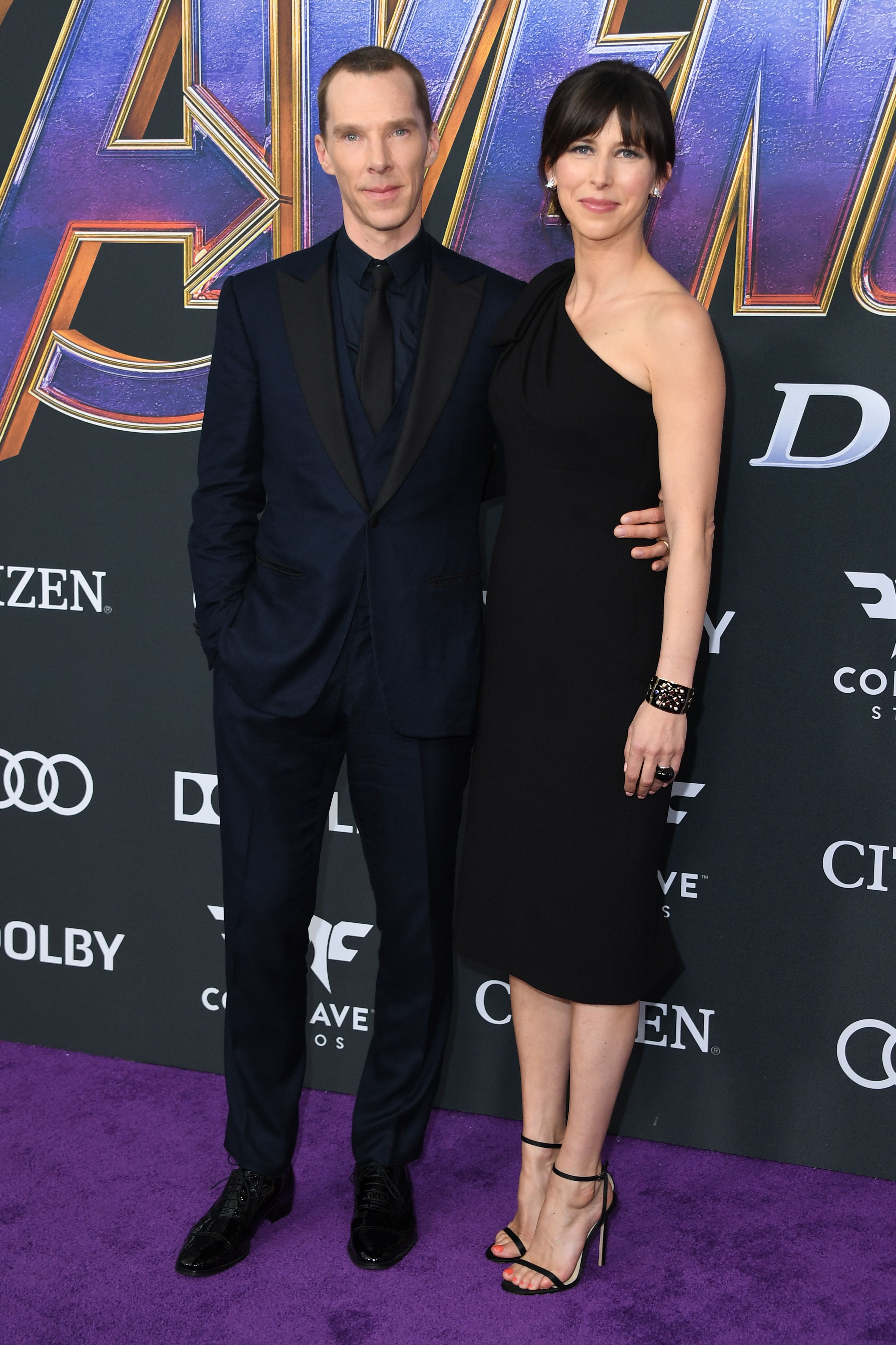 English actor Benedict Cumberbatch and English theatre director Sophie Hunter arrive for the World premiere of Marvel Studios' "Avengers: Endgame" at the Los Angeles Convention Center on April 22, 2019 in Los Angeles.