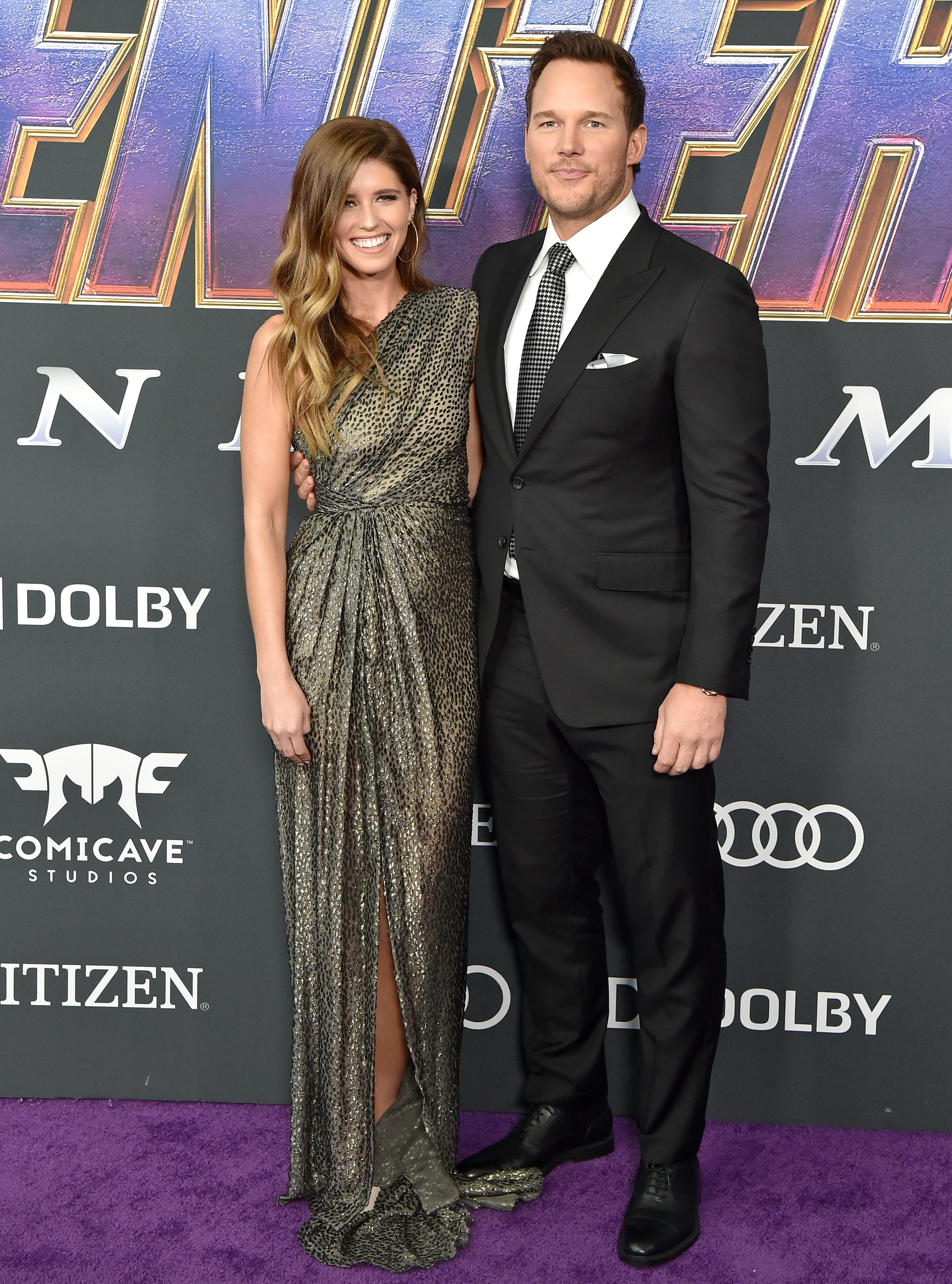 Katherine Schwarzenegger and Chris Pratt attend the World Premiere of Walt Disney Studios Motion Pictures 'Avengers: Endgame' at Los Angeles Convention Center on April 22, 2019 in Los Angeles, California.