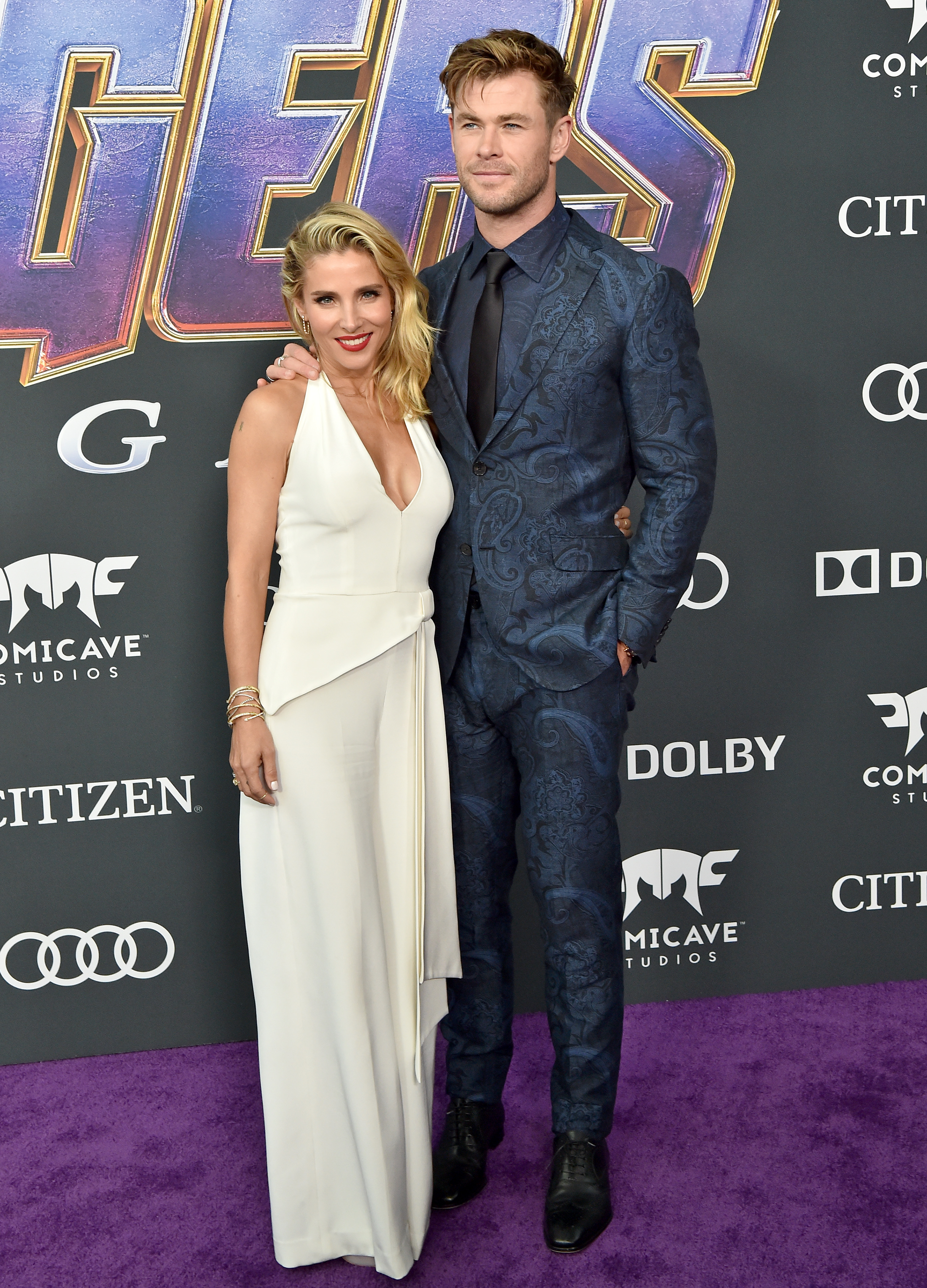Elsa Pataky and Chris Hemsworth attend the World Premiere of Walt Disney Studios Motion Pictures 'Avengers: Endgame' at Los Angeles Convention Center on April 22, 2019 in Los Angeles, California.
