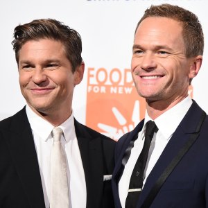 David Burtka and Neil Patrick Harris dressed up for an event