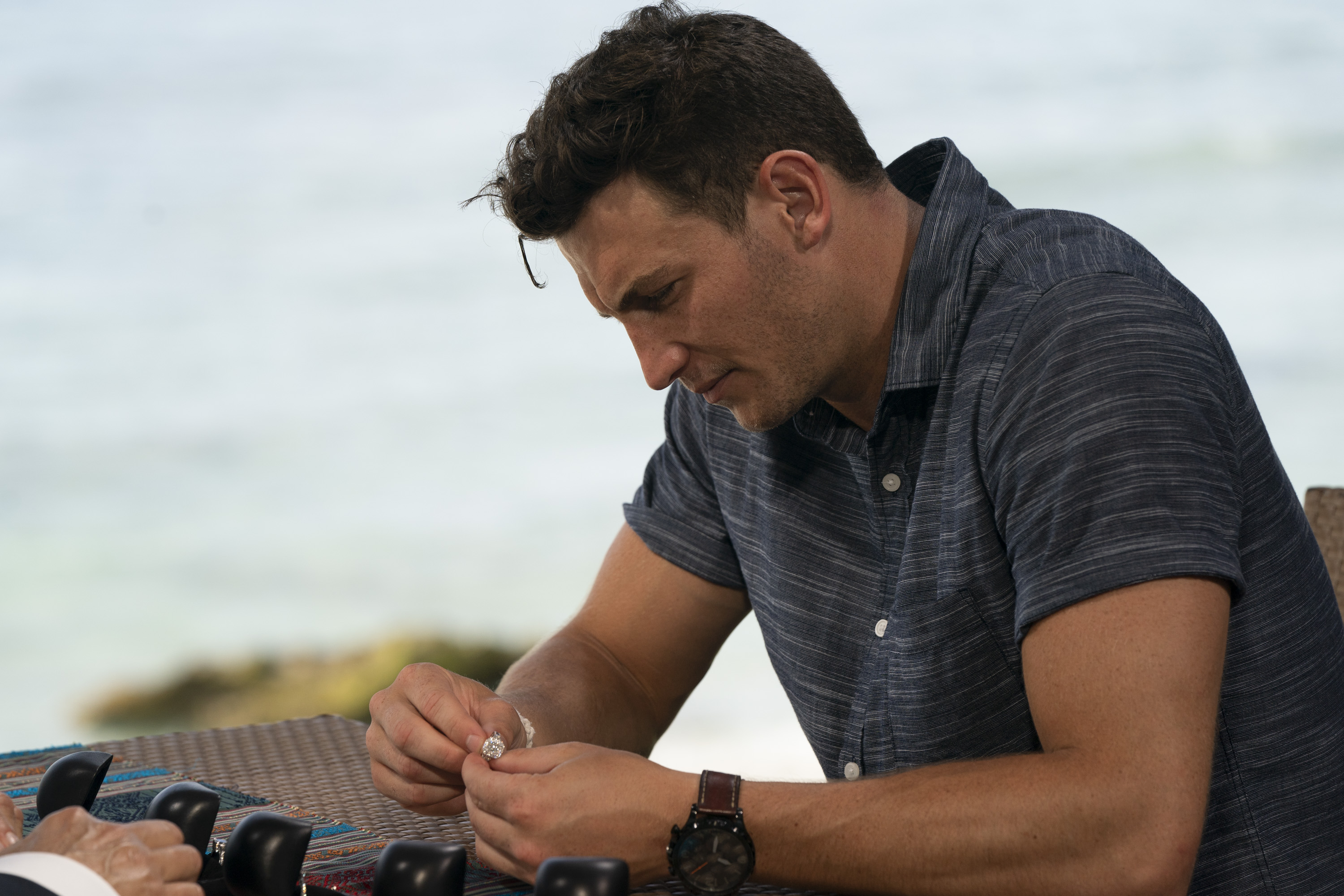Blake Horstmann on the bachelorette picking out an engagement ring