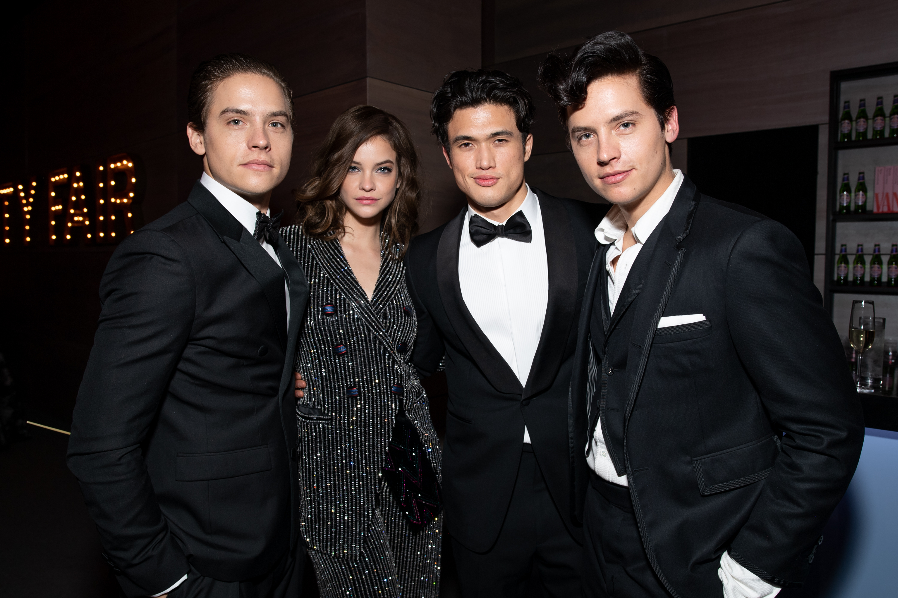 Dylan Sprouse, Barbara Palvin, Charles Melton and Cole Sprouse