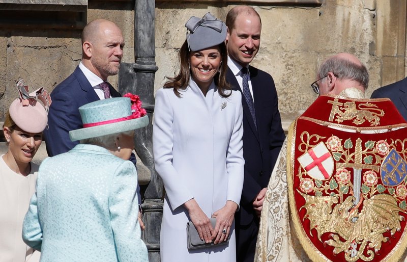 Prince William with Kate Middleton at Church
