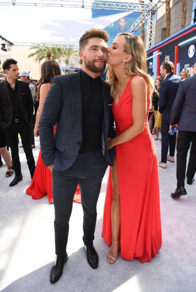 Chris Lane and Lauren Bushnell 54th Academy Of Country Music Awards - Red Carpet
