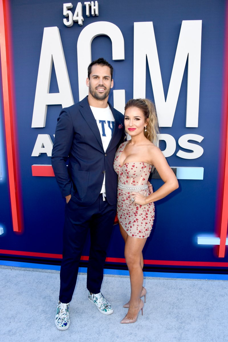 Jessie James Decker and Eric Decker 54th Academy Of Country Music Awards - Red Carpet