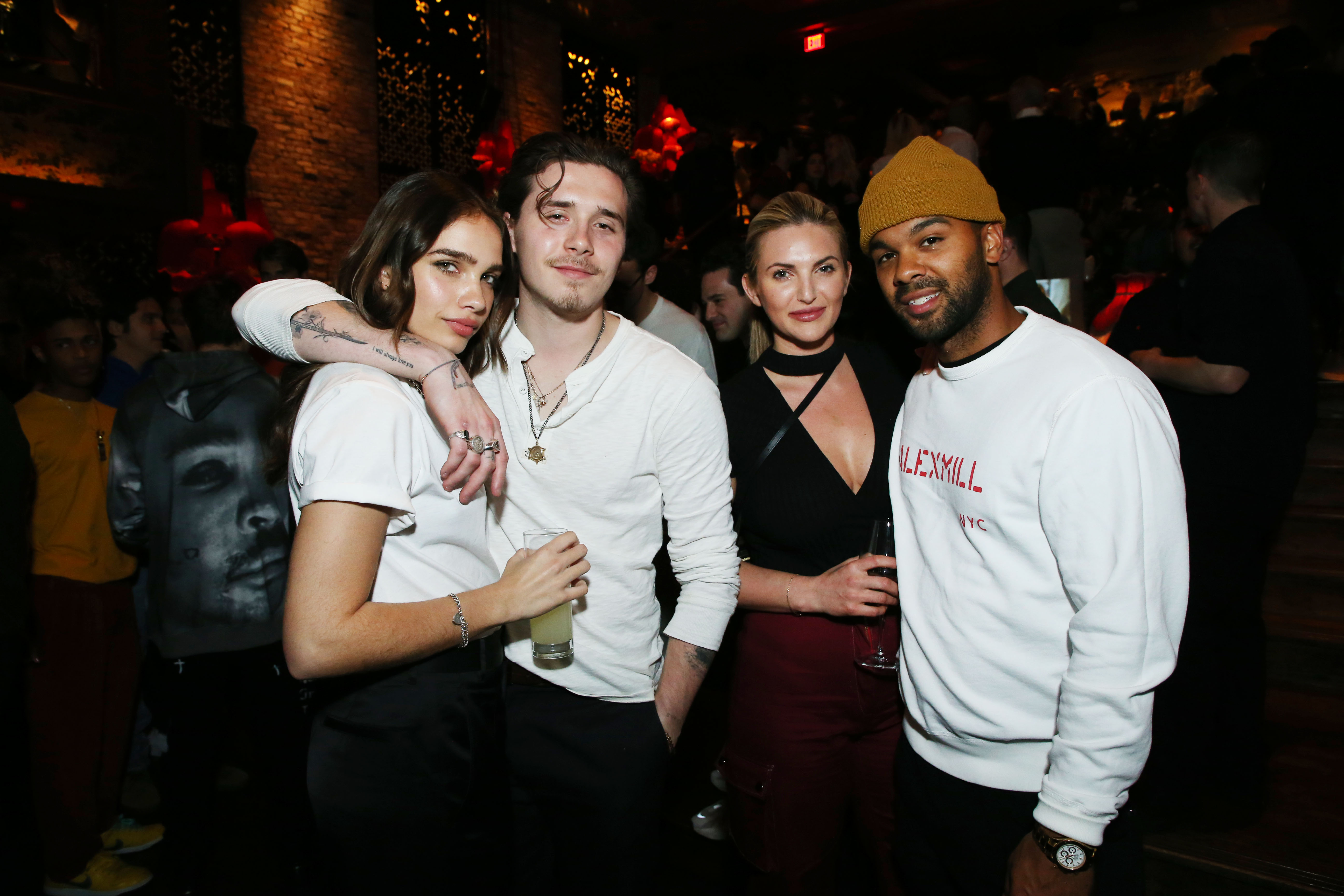 brooklyn beckham and hana cross pda at tao nightclub