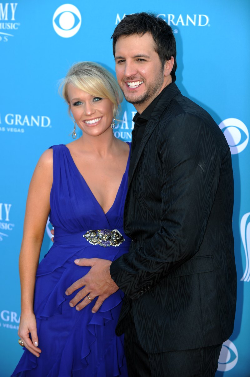Musician Luke Bryan and wife Caroline 2009 ACM Awards