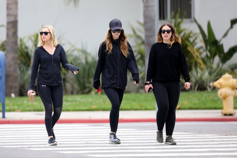 Katherine Schwarzenegger friends los angeles walking tennis shoes athleisure