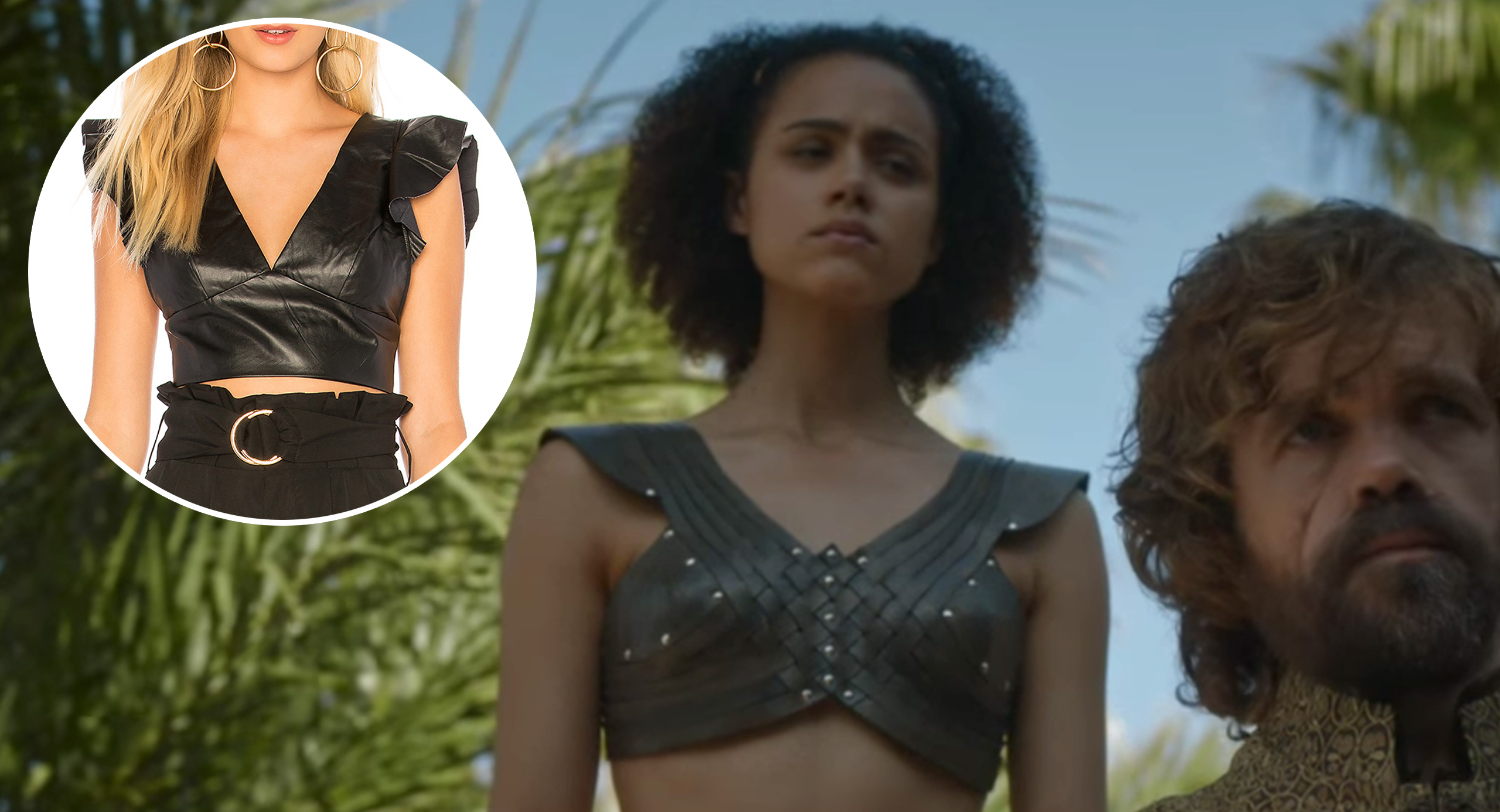Missandei's Leather Crop Top
