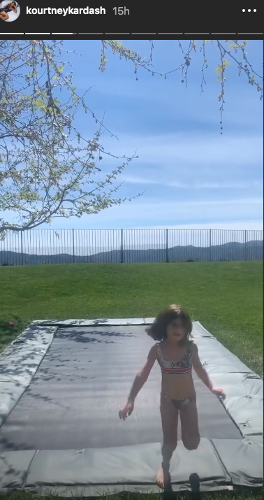 Penelope on Kourtney Kardashian's instagram story