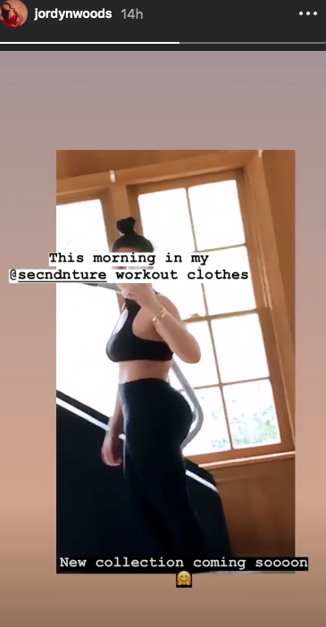 Jordyn Woods workout clothes on instagram