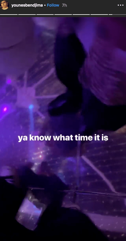 Younes Bendjima instagram story kourtney birthday