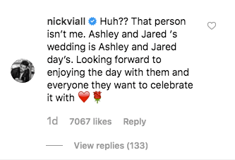 Nick Viall comment on e news about vanessa grimaldi jared haibon and ashley iaconetti wedding