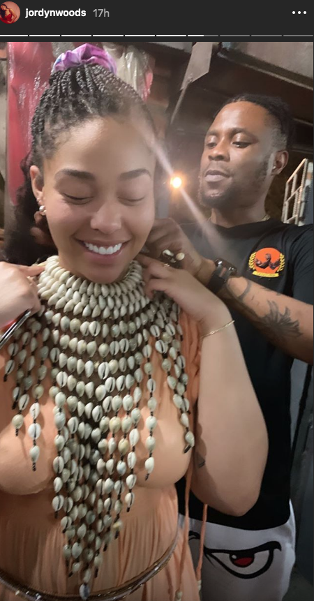 Jordyn Woods instagram nigeria shell necklace