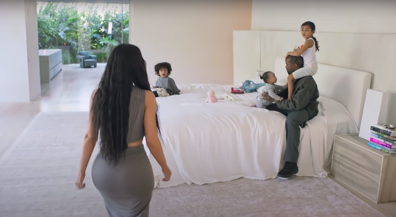 Kim Kardashian and Kanye West House Tour Hidden Hills Home Bed
