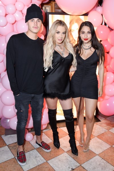 Tana Mongeau and guests attend Anastasia Karanikolaou For Oh Polly Valentine's Day Launch at Poppy on January 30, 2019 in Los Angeles, California.