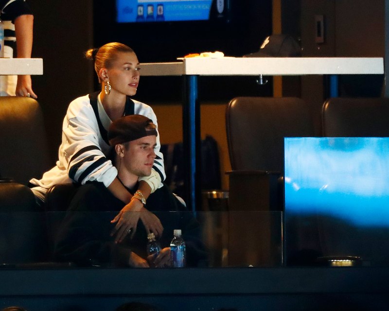 Justin Bieber and Hailey Baldwin Hockey Game