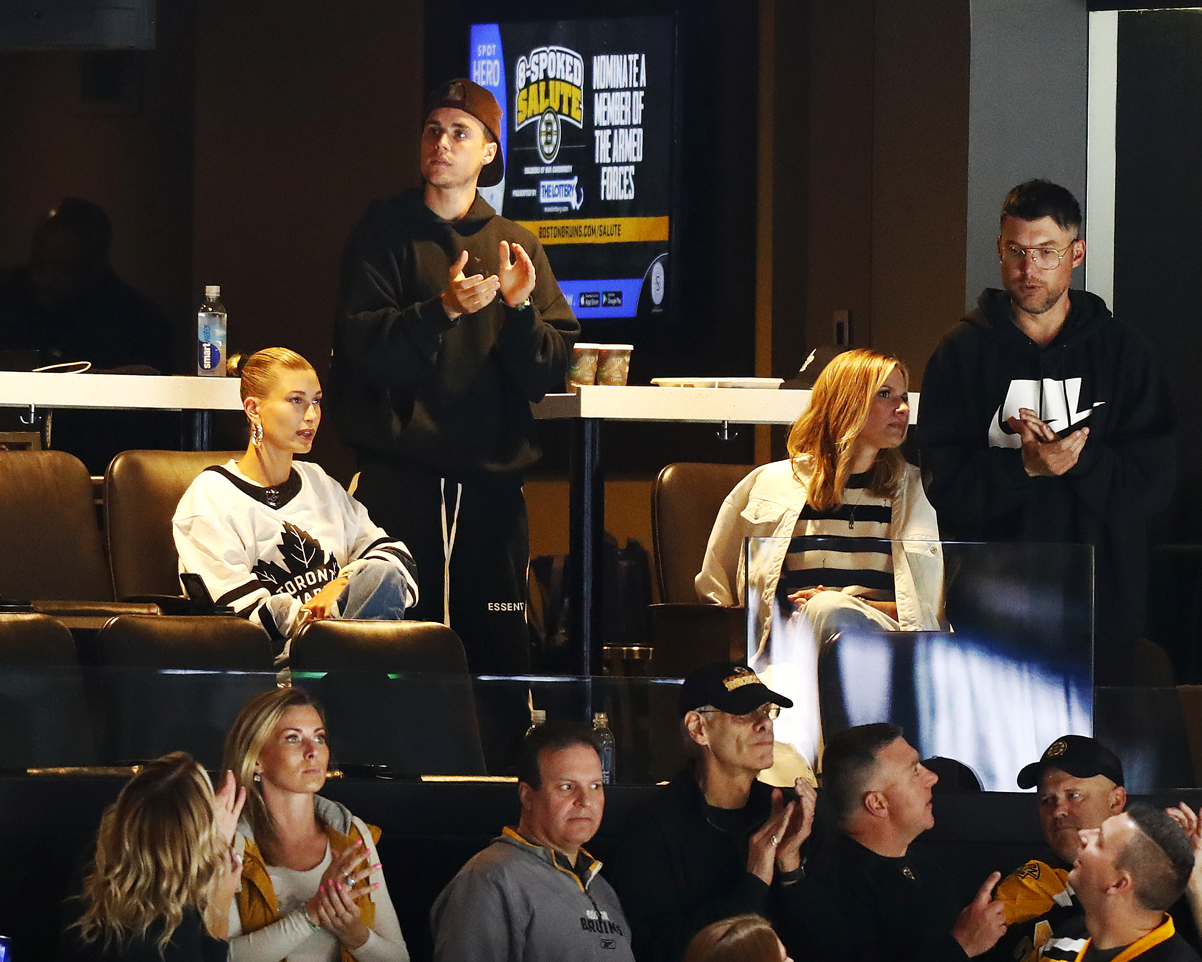 Justin Bieber and Hailey Baldwin Hockey Game