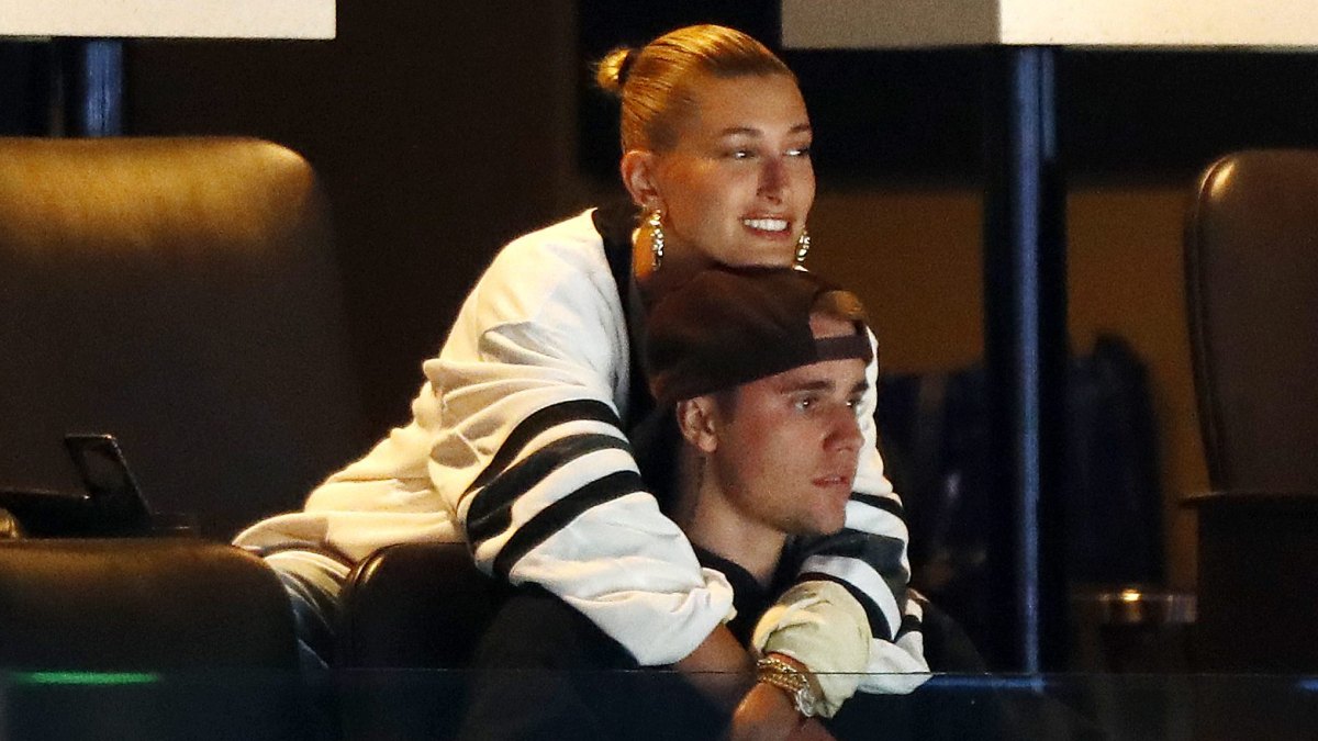 Justin Bieber and Hailey Baldwin Hockey Game
