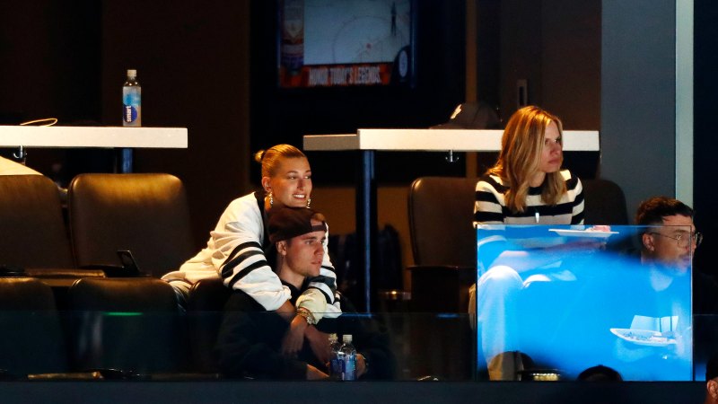 Justin Bieber and Hailey Baldwin Hockey Game