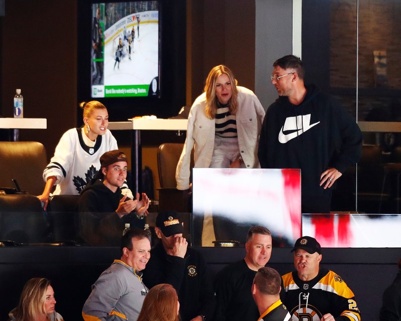 Justin Bieber and Hailey Baldwin Hockey Game
