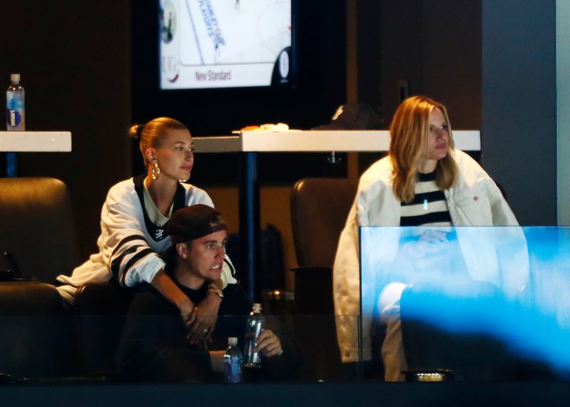 Justin Bieber and Hailey Baldwin Hockey Game