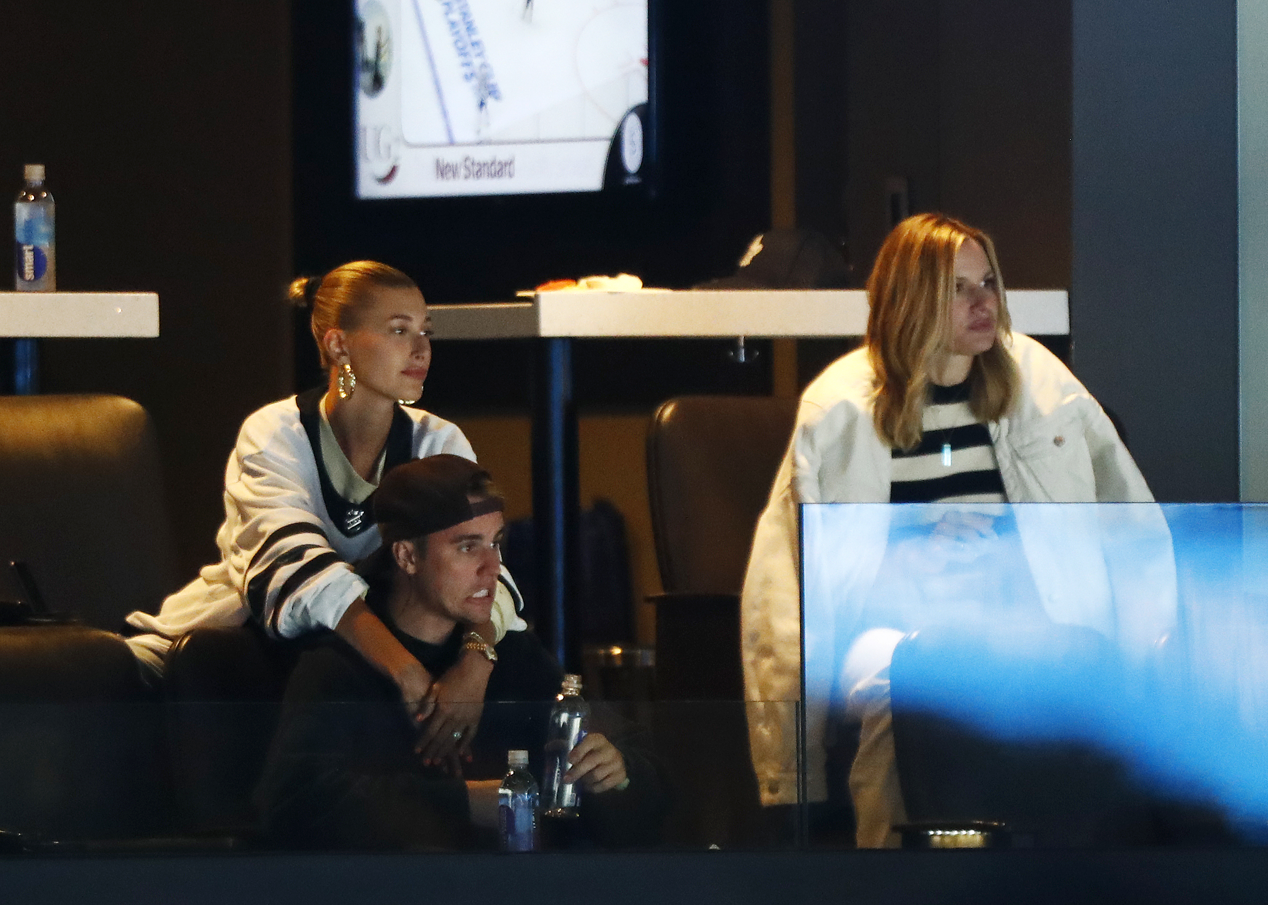 Justin Bieber and Hailey Baldwin Hockey Game