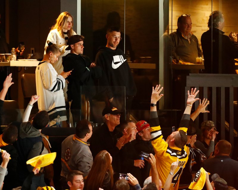 Justin Bieber and Hailey Baldwin Hockey Game