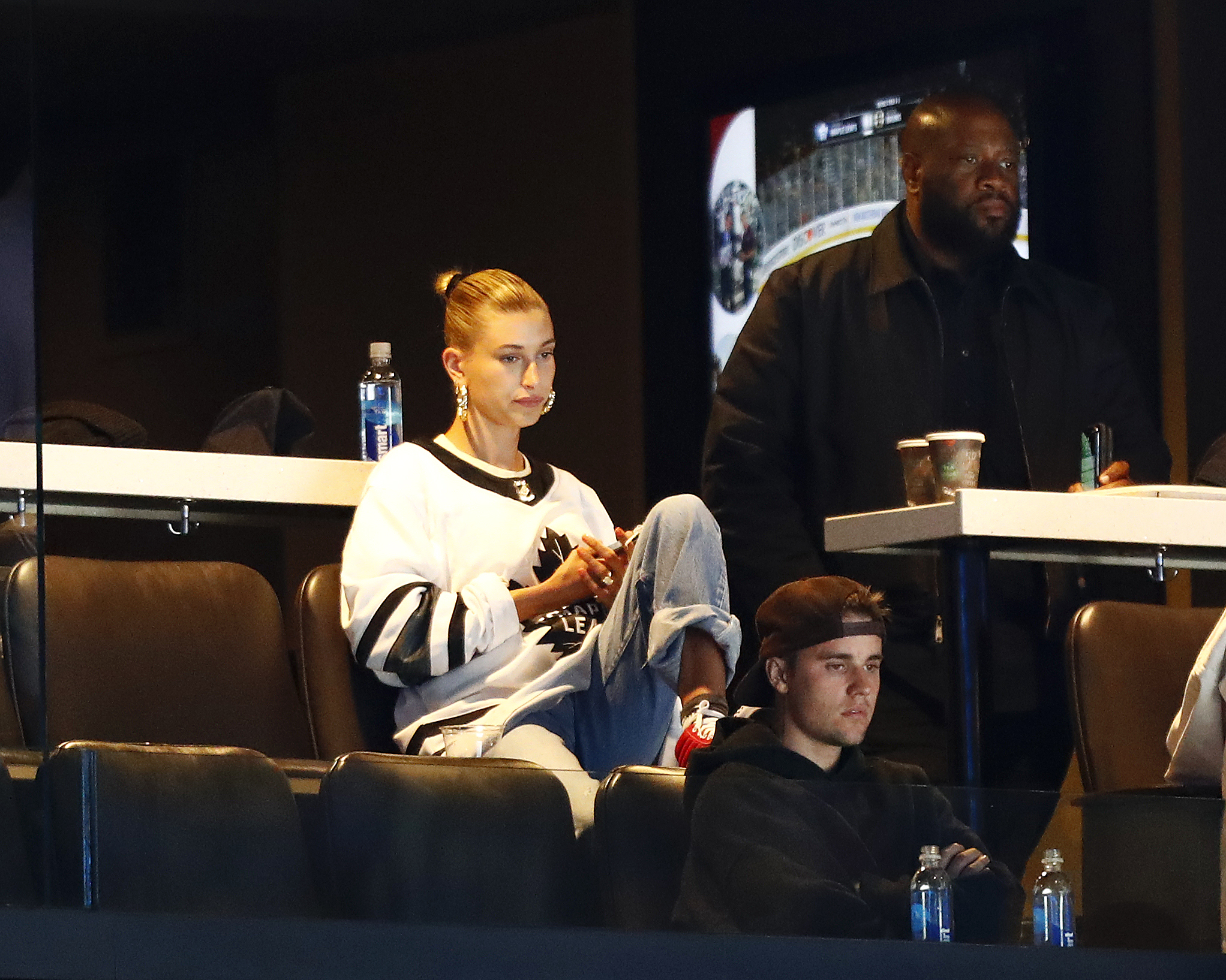 Justin Bieber and Hailey Baldwin Hockey Game