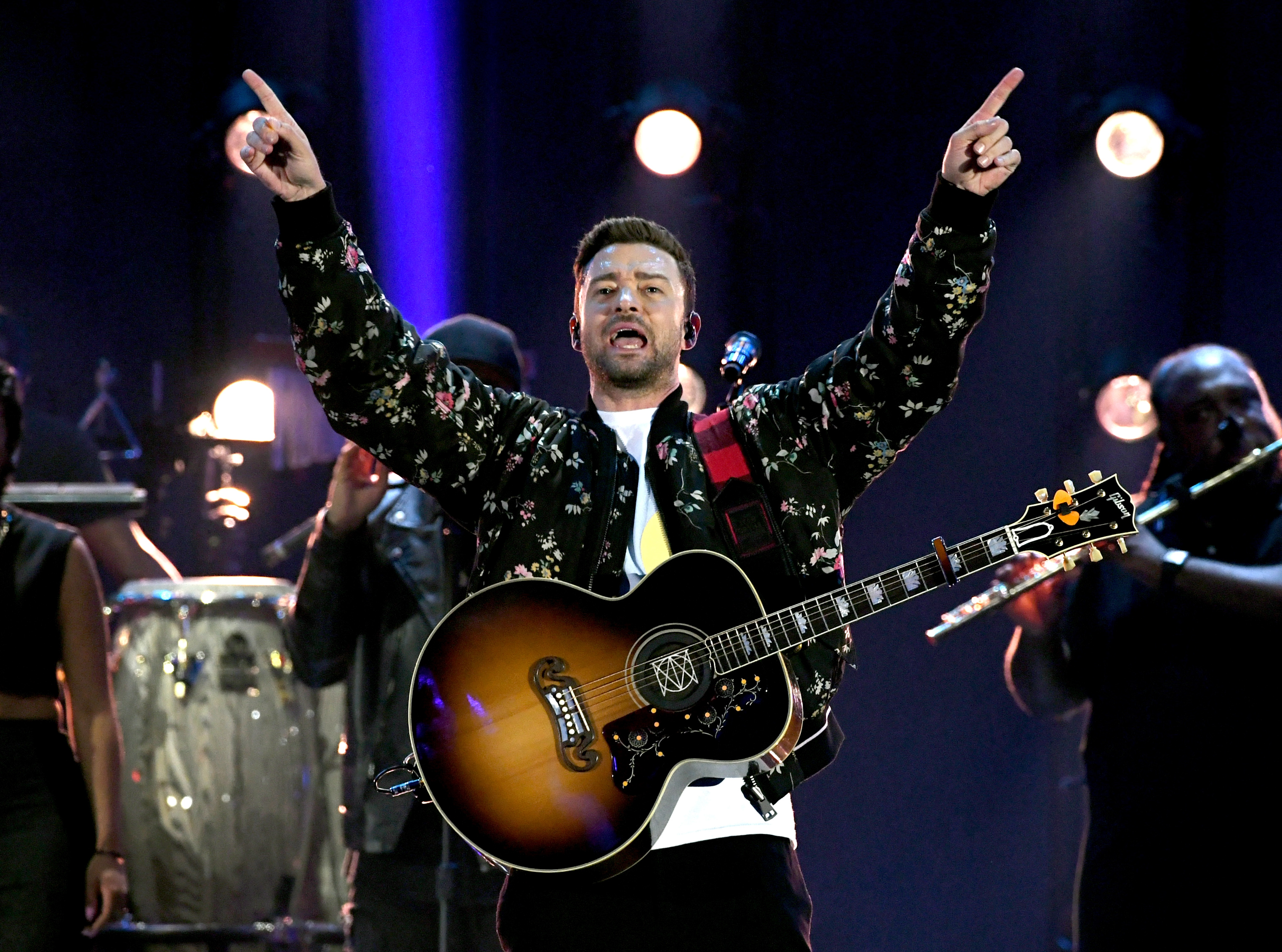 Justin Timberlake performing at 2018 iHeartRadio