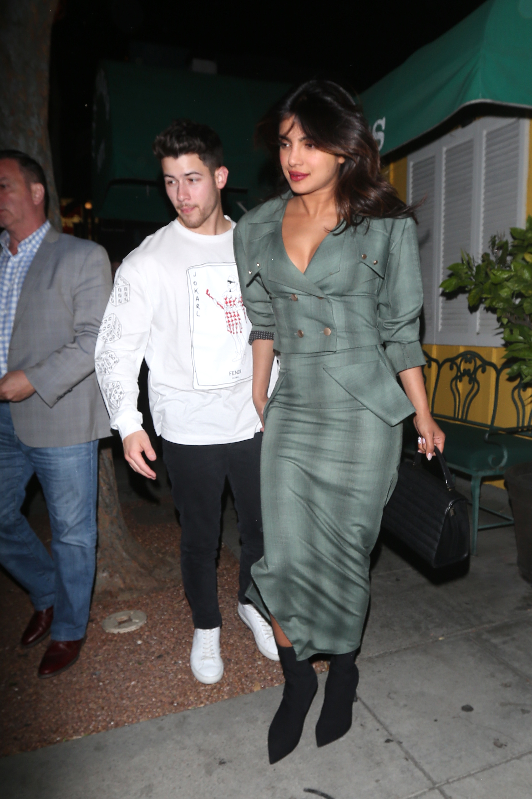 priyanka chopra nick jonas dinner holding hands west hollywood