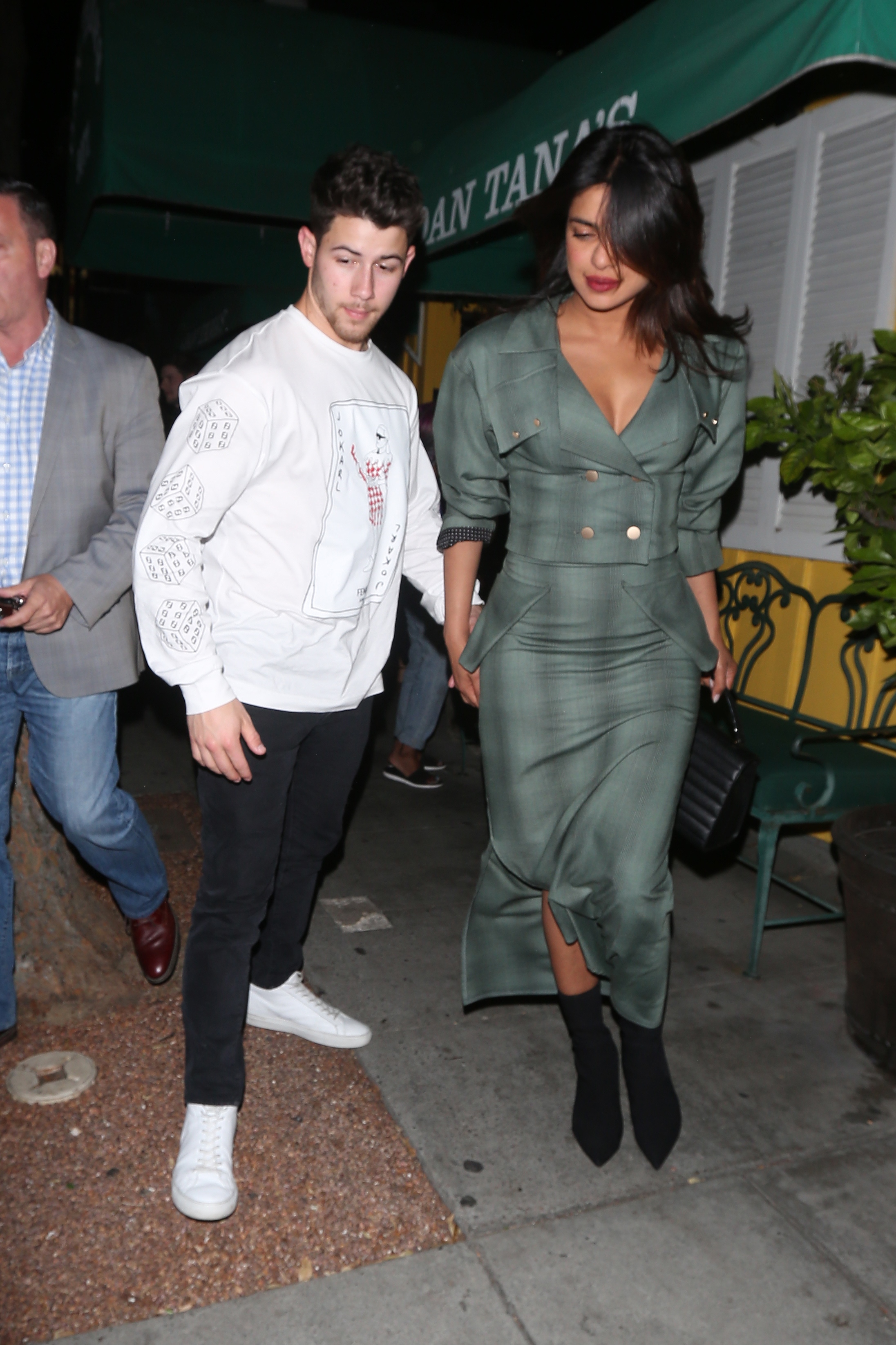 priyanka chopra nick jonas dinner holding hands west hollywood