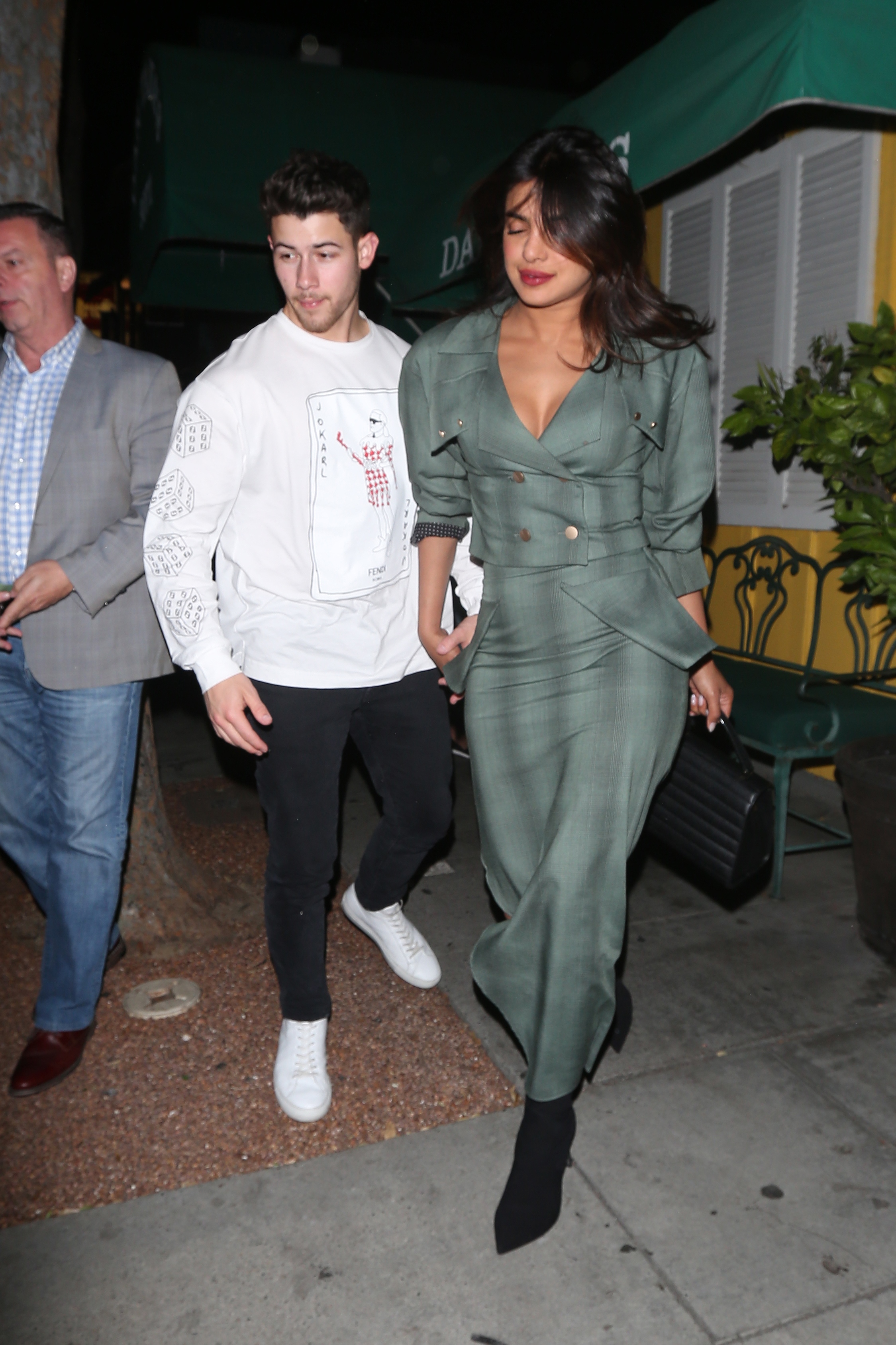 priyanka chopra nick jonas dinner holding hands west hollywood