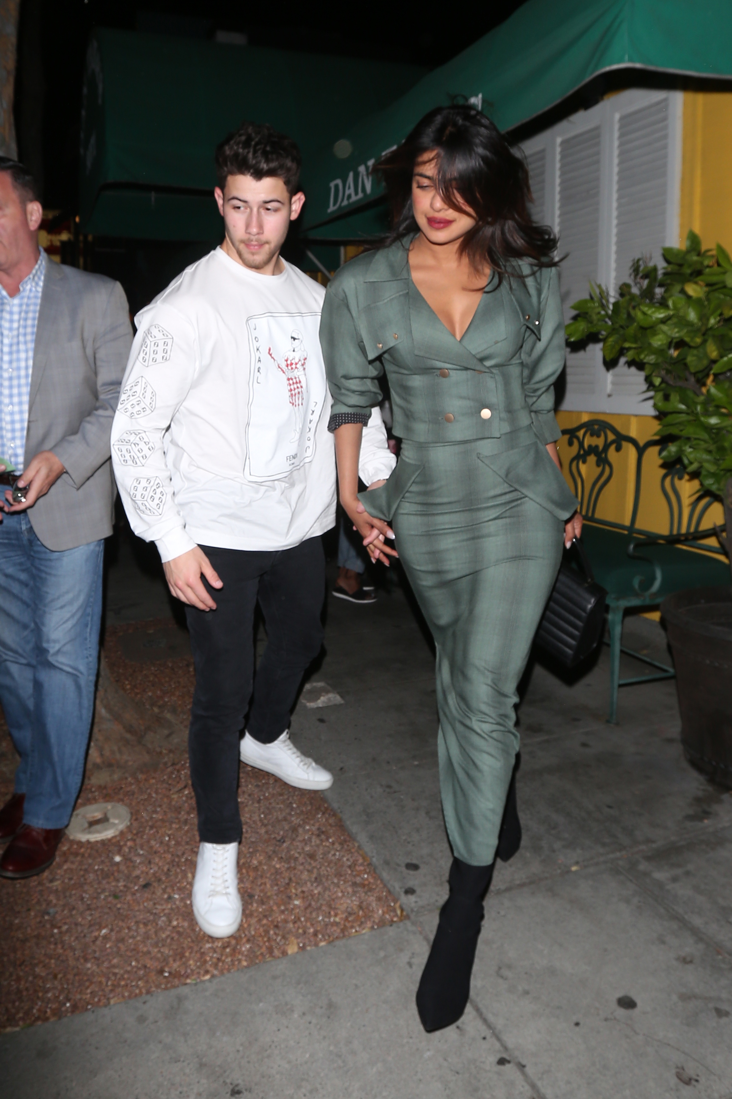 priyanka chopra nick jonas dinner holding hands west hollywood