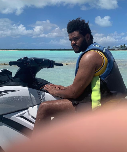 The Weeknd on a jet ski