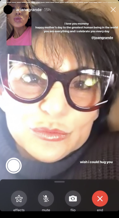 Ariana Grande on FaceTime