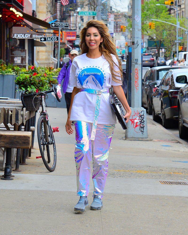 Farrah Abraham, NYC, Holographic pants