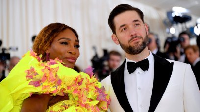 Serena Williams and Alexis Ohanian met gala couples met ball red carpet fashion camp