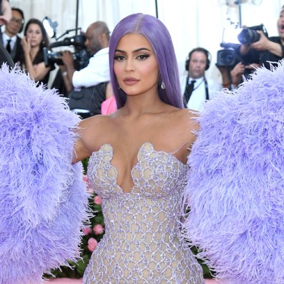 Kylie Jenner purple outfit met gala office tour shower