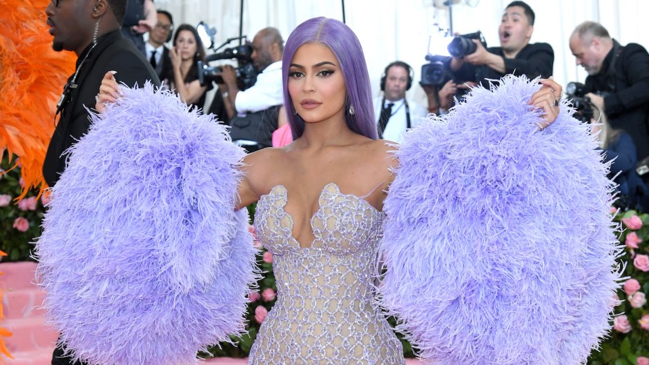 Kylie Jenner purple outfit met gala office tour shower