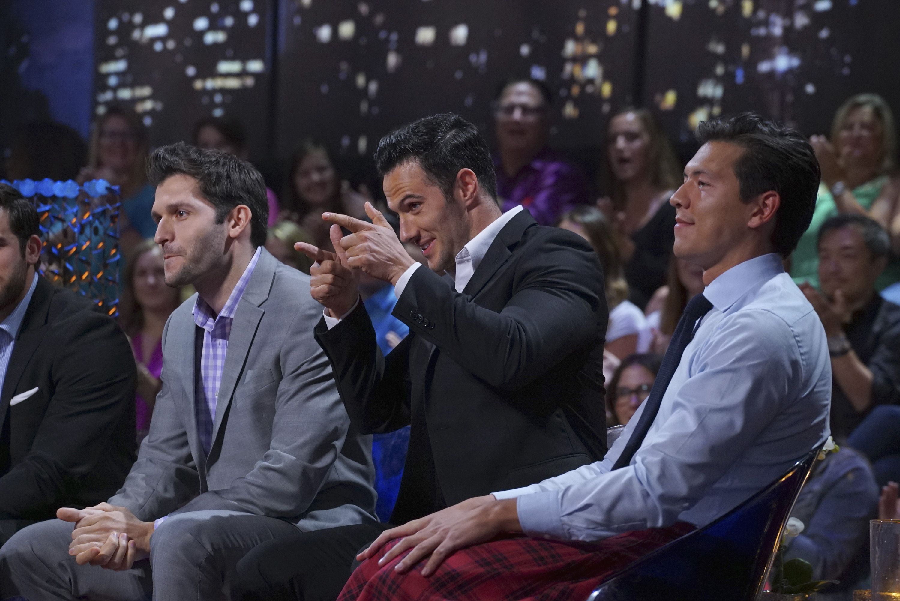 JAMES FUERTES, DANIEL MAGUIRE, JOHN HAMILTON ABC's "The Bachelorette" - Season 12