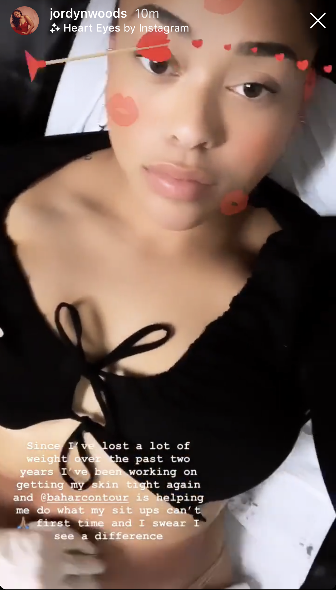 Jordyn Woods fat loss body sculpting