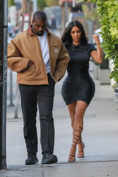 Kim Kardashian and Kanye West go out to dinner at Giorgio Baldi