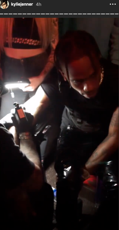 Travis Scott tattoo birthday party